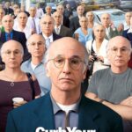 Meilleur fournisseur abonnement IPTV Maroc abordable et moins cher.Affiche officielle de la série comique de HBO « Curb Your Enthusiasm » mettant en vedette plusieurs versions de Larry David dans une scène de ville bondée