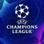 Meilleur fournisseur d'abonnement IPTV abordable et moins cher. Logo officiel de l'UEFA Champions League affiché sur un fond bleu. Regardez les matchs en direct sur EXTREMEIPTVPRO en HD et 4K.