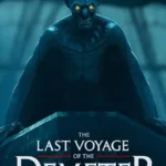 Meilleur fournisseur d'abonnement IPTV abordable et moins cher.Affiche officielle du film « Le dernier voyage de Déméter » mettant en vedette une créature terrifiante ressemblant à Nosferatu avec des yeux brillants à bord d'un navire.